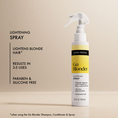 Go Blonder Lightening Spray de John Frieda activación con calor para resultados progresivos