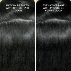 John Frieda Precision Foam Color 2A cool black shade with ash tones.