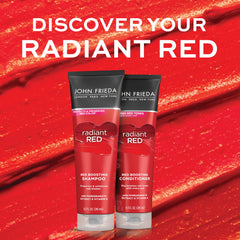 John Frieda Radiant Red bundle packaging shows complete color protection routine