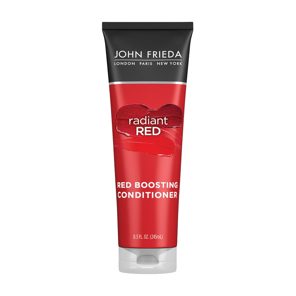 Acondicionador John Frieda Radiant Red en botella, aporta suavidad al cabello rojo