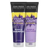 John Frieda Violet Crush champú violeta en bote neutraliza tonos amarillos para rubios
