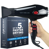 JOHN professional hair blow dryer front view with powerful airflow for quick styling