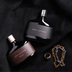 John Varvatos Vintage bottle on a wooden surface, ideal for daily wear.
