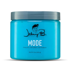 JOHNNY B. Mode gel profesional en bote ofrece control duradero para peinados.