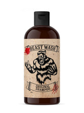 Johnny Slicks Shampoo bottle close-up highlighting rugged packaging for daily use