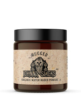 Johnny Slicks rugged pomade jar shows strong hold and shine for defined styles
