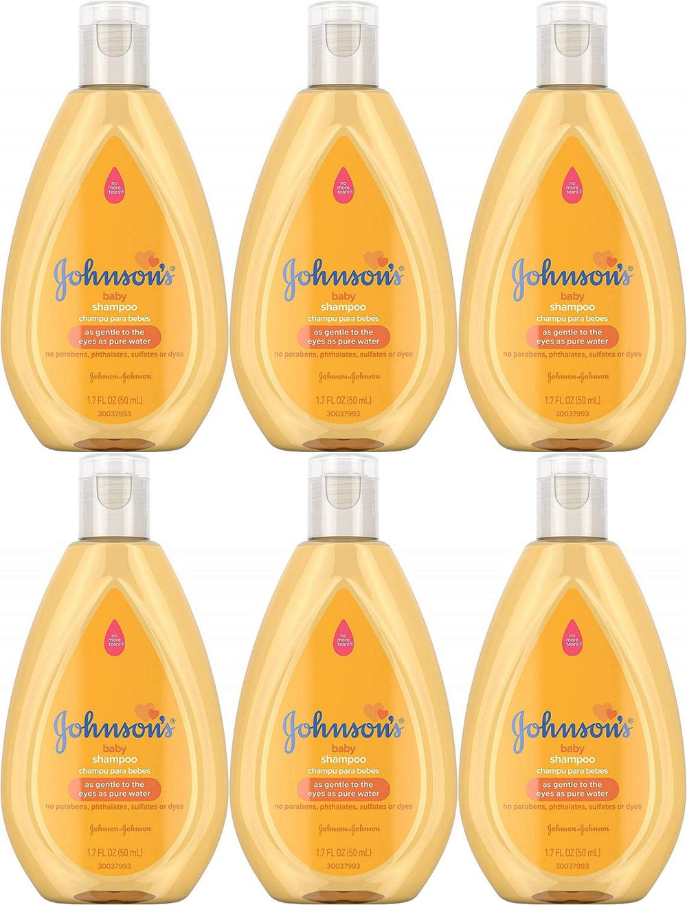 Johnson's Baby Champú viaje, botella 1.7 oz, limpieza suave para cabello delicado del bebé
