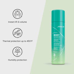 Joico Body Shake quick-dry formula for touchable fullness.