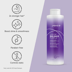 Joico Color Balance Purple Conditioner lather helps detangle and smooth strands.