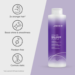 Joico Color Balance Purple Shampoo foamy lather ready to cleanse color treated hair.