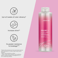 Joico Colorful Anti-Fade Shampoo label close-up highlighting sulfate-free formula