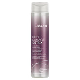 Joico Defy Damage Detox Shampoo bottle shows color-safe clarifying care.