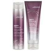 Joico Defy Damage protective shampoo bottle—10oz, ready for daily moisture and smoother detangling.