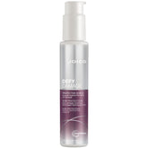 Joico Defy Damage Shield bottle closeup highlighting heat and UV protection.