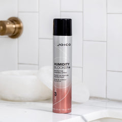 Joico Humidity Blocker demonstrates anti-frizz control on styled hair.