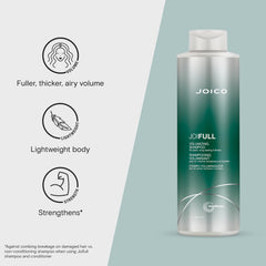 Joico JoiFULL rich lather demonstrates gentle cleansing and lift for fine hair