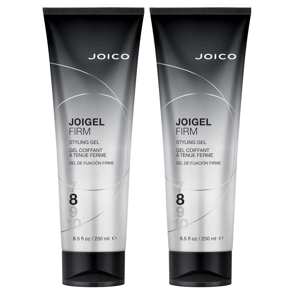 Joico JoiGel firm styling gel bottle close-up showing strong hold and shine