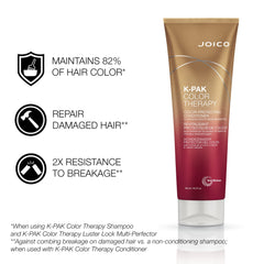 Conditioner close-up from Joico K-Pak Color Therapy, provides silky glide for detangling.