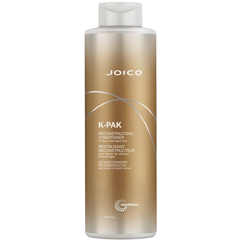 Joico K-PAK Daily Reconstructing Conditioner bottle front showing strength and shine
