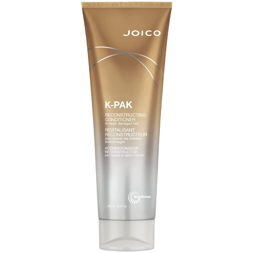 Joico K-Pak Daily Reconstructing Conditioner bottle highlighting repair and shine for damaged hair.