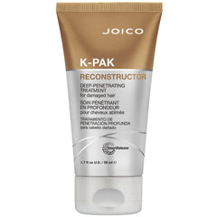 Joico K-PAK Reconstructor, botella del producto, fortalece cabello desde la primera aplicación.