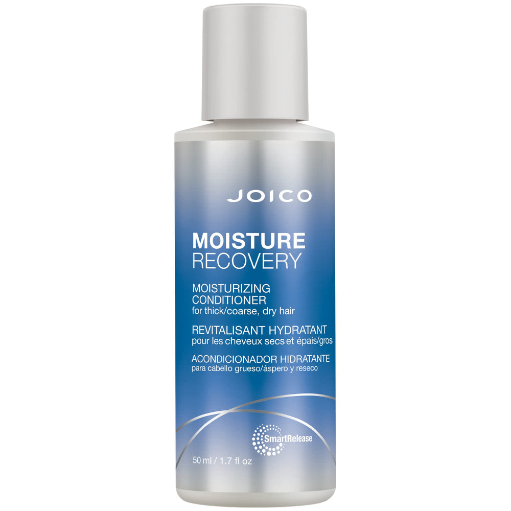 Joico Moisture Recovery, botella de acondicionador que facilita la aplicación y aporta hidratación duradera.