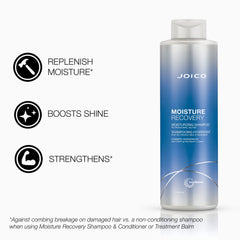 Joico shampoo bottle pour capturing creamy lather for smoother strands