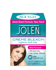 Jolen Cream Bleach 30ml mild tube for at-home lightening of facial hair.