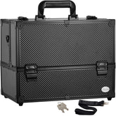 Joligrace makeup train case front view for organized, on-the-go cosmetics storage.