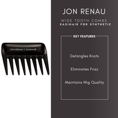 Jon Renau wide tooth comb detangling action aids wig care and styling