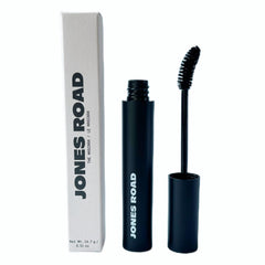 Jones Mascara for Jone Road Pitch Black bottle with conditioning formula and bold color.