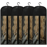 Jonley wig storage bag with hanger and transparent window for easy selection.