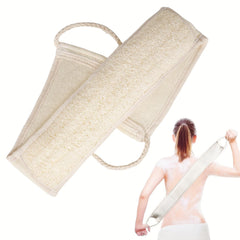 Jopplim natural loofah back scrubber full-length design for easy reach and thorough cleansing.