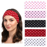 Josojoou polka-dot headband set in five colors for versatile styling.
