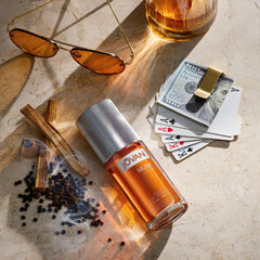 Jovan Musk for Men aftershave cap top view indicating easy application