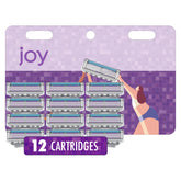JOY razor refills with five blades deliver a close shave for smooth skin.