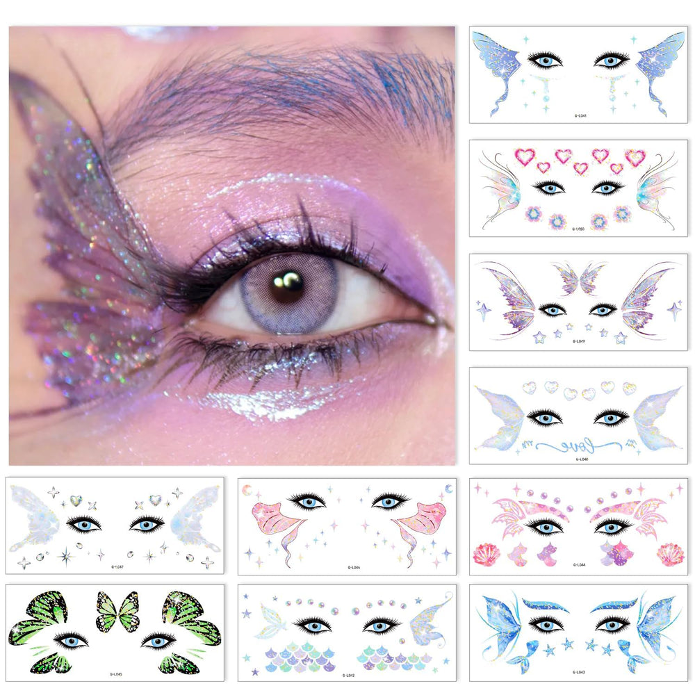 JoyfulGlam glitter tattoos butterfly designs for radiant party accents