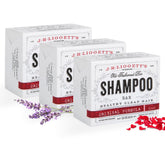 J.R.LIGGETT'S shampoo bar bottle demonstrates sulfate-free cleansing for all hair types.