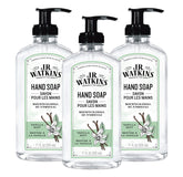 Gel de manos J.R. Watkins Vainilla Menta, paquete 3x11 onzas, limpieza suave.