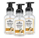 J.R. Watkins jabón en espuma con dispensador naranja para uso diario en cocina o baño.