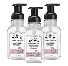 J.R. Watkins jabón de manos espuma con rosa, suave para la piel.