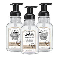 J.R. Watkins jabón manos espumoso con dispensador, hidratante para uso diario.
