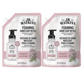 J.R. Watkins recambio de jabón espuma rosas para uso prolongado y fragancia agradable.