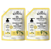 J.R. Watkins recarga de gel para manos con limón, ideal para rellenar dispensadores.