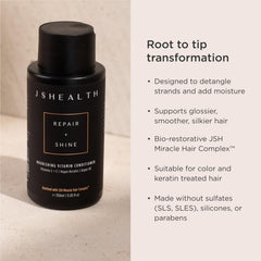 JSHealth Nourishing Conditioner ingredient visual with vitamins and keratin