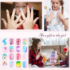 Jsiallye uñas infantiles con tallas variadas, ajuste cómodo para manos pequeñas.