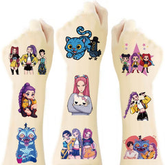 JSYAVG tatuajes temporales idol coreano demonio, pack, ideal para fiestas temáticas infantiles