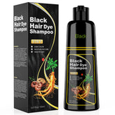 JUANCHI Black Hair Dye Shampoo bottle ready for gray coverage and easy use