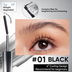 JUDYDOLL 3D Curling Mascara, punta ultrafina para separación suave.