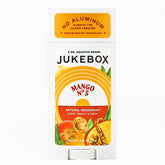 JUKEBOX Desodorante Mango No.5, frente: fragancia fresca para todo el día.
